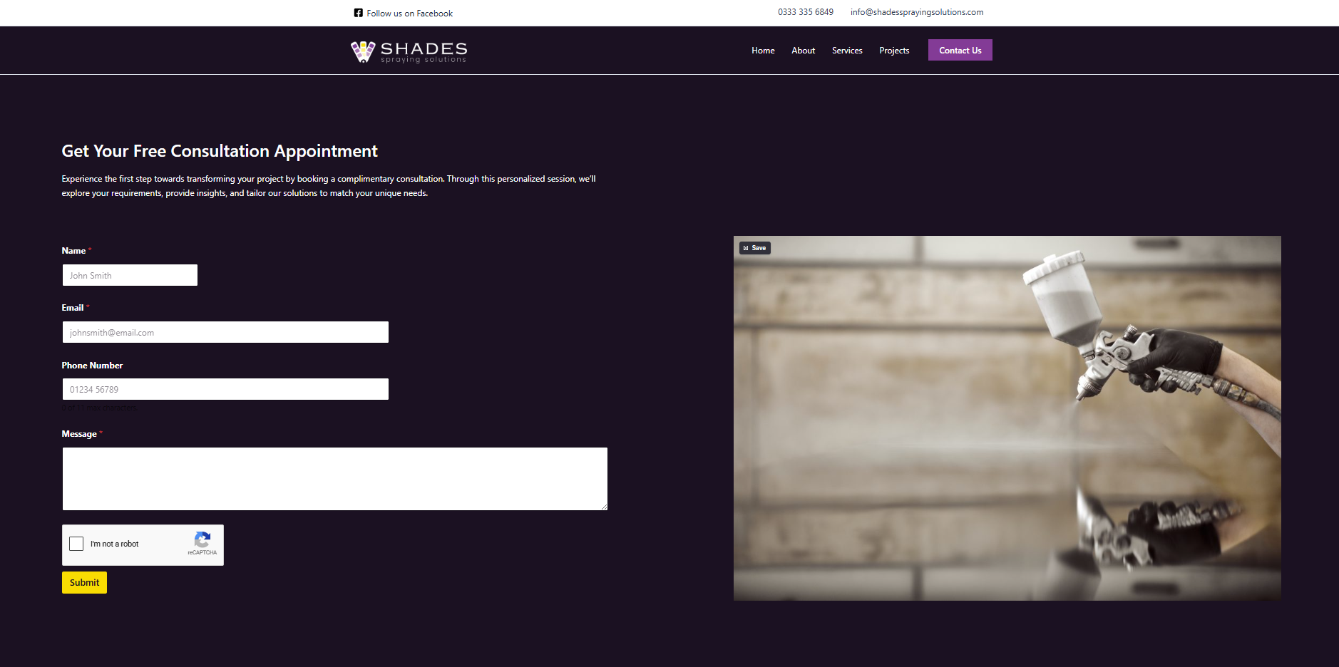 Contact page